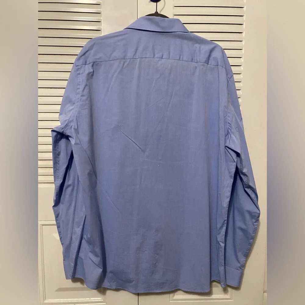Men's Blue Dress Shirt - Picture 2 of 2